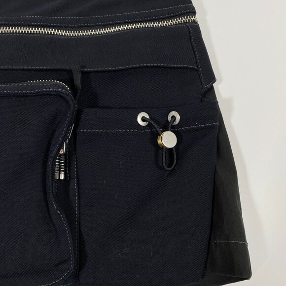 DION LEE Black Cotton 'Utility' Cargo Mini Skirt - Picture 4 of 9
